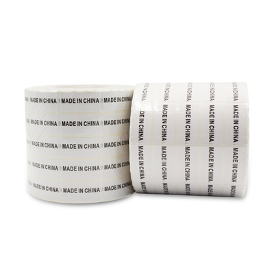 made in china标 不干胶标签贴纸 英文字黑字白底 中国制制造标签 产地标贴铜版纸透明不干胶贴纸定制做